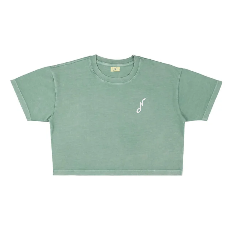 Women's Hoy Downtown Organic Crop T-shirt - Dusty Cactus - Last One