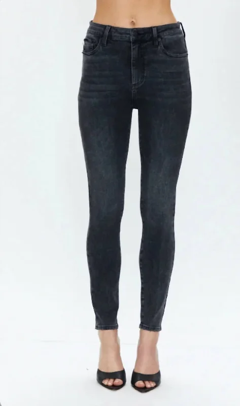 Aline High Rise Skinny Jeans In Dark Stone Vintage