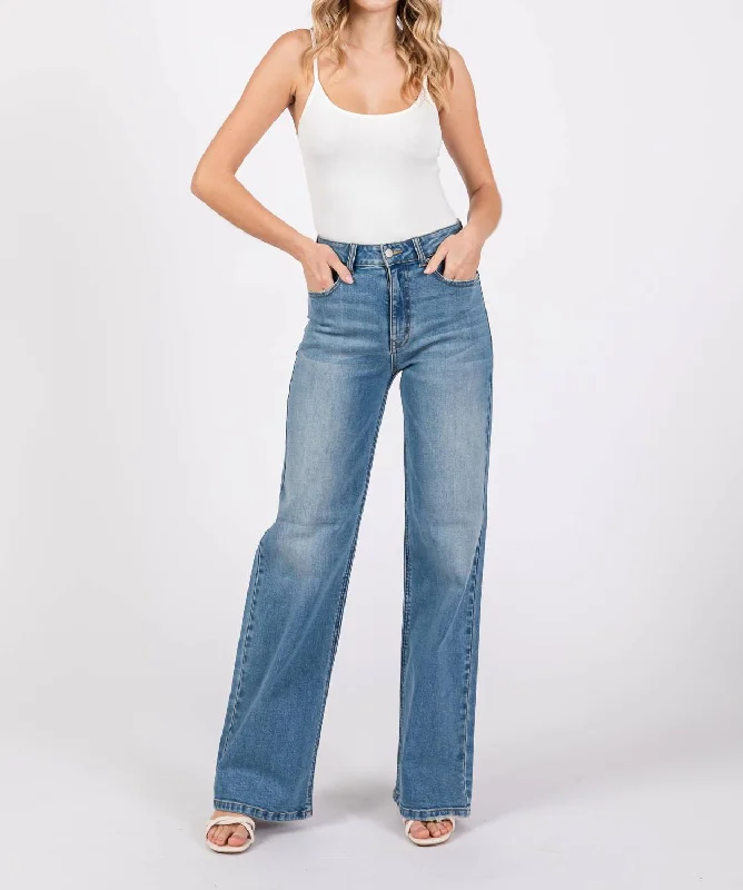 High Waist Slouchy Jean In Blue