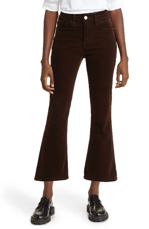 Le Crop Mini Boot Corduroy Pant In Espresso