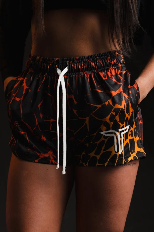 Magma Women's Gym Short (3" Inseam) - Lava