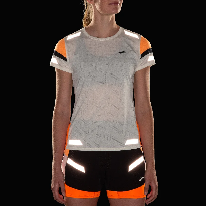 Run Visible Short Sleeve 2.0 W | Ecru/Fluoro Flash/Black