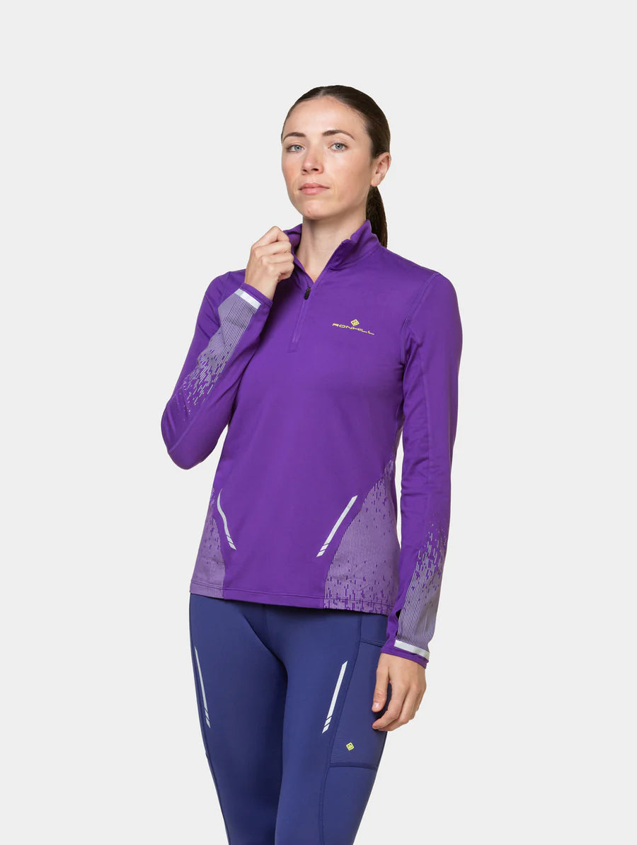 Tech Reflect 1/2 Zip Top Wms | Regal Purple