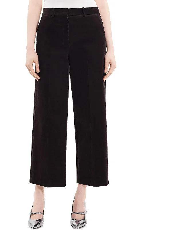 Womens Relaxed High Rise Wide Leg Pants