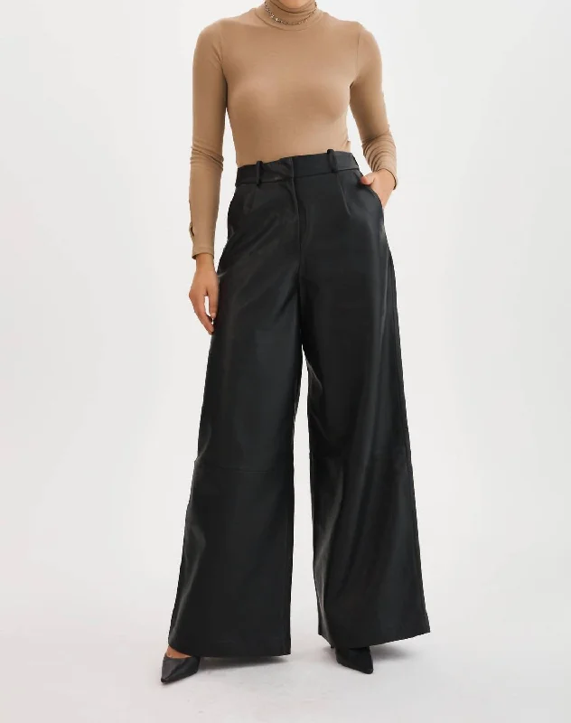 Rossa Leather Trouser In Black