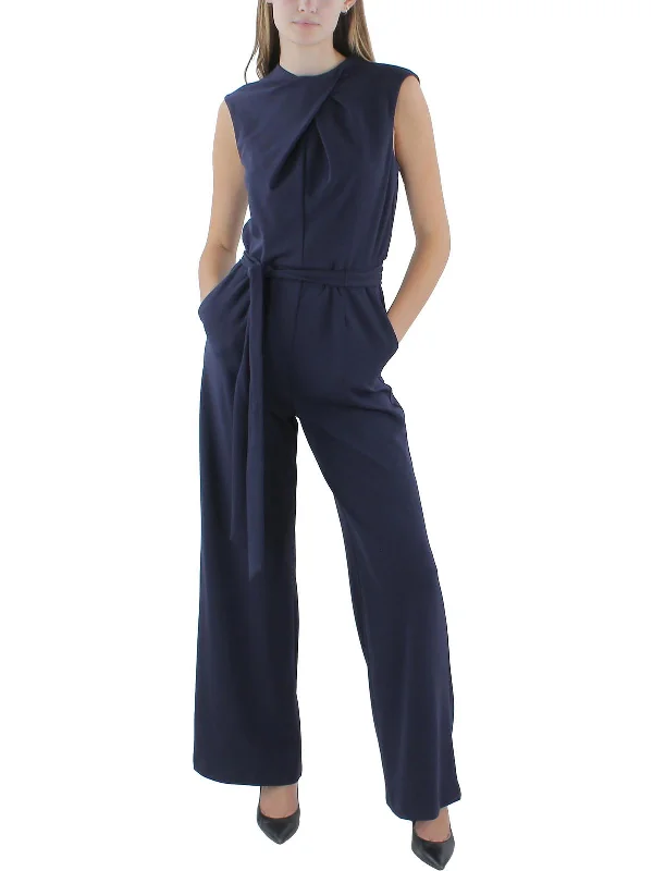 Womens Crepe Sleeveless Jumpsuit