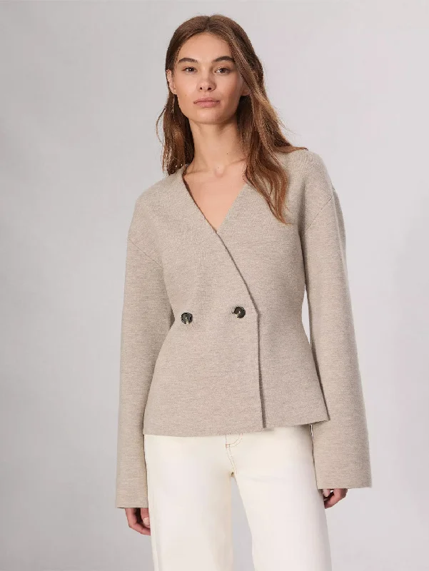 Lori Wool Cardigan - Oatmeal