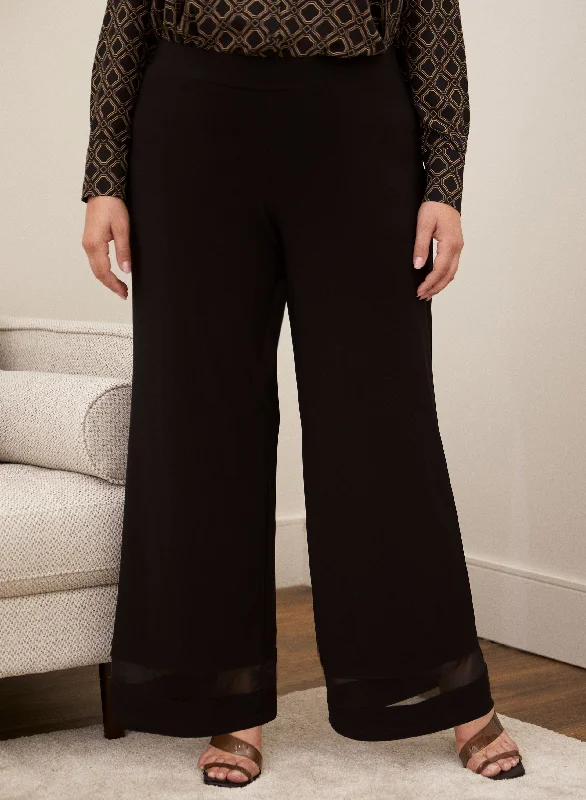 Pull-On Wide Leg Pants