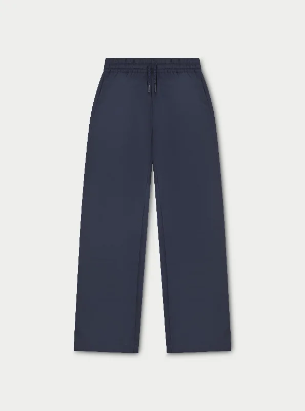 SATIN EMBLEM TROUSERS - NAVY