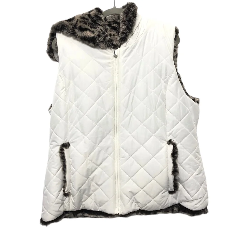 Vest Faux Fur & Sherpa By Clothes Mentor In Animal Print, Size: Xl