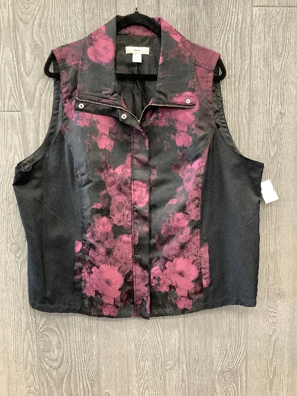 Vest Other By Cj Banks In Black & Purple, Size: 2x