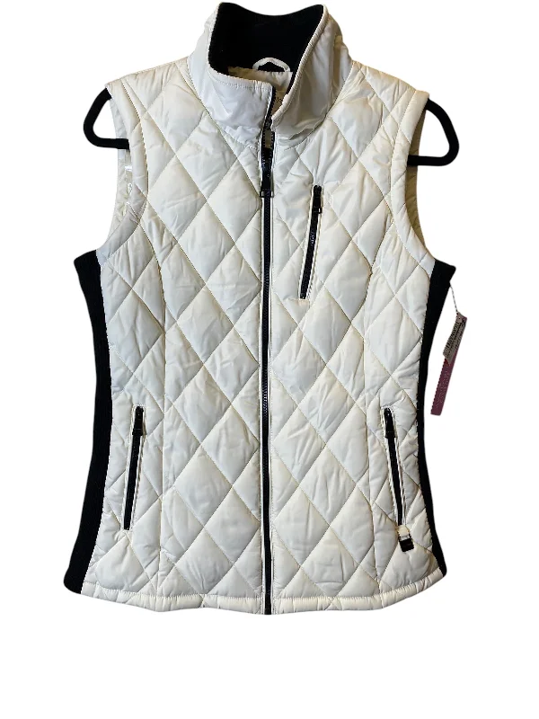 Vest Puffer & Quilted By Calvin Klein In White, Size: S