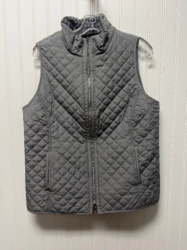 Vest Puffer & Quilted By Chicos In Grey, Size: M