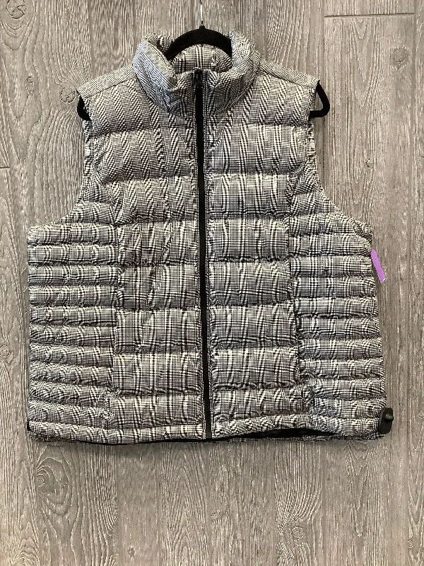 Vest Puffer & Quilted By Lands End In Black & White, Size: 1x