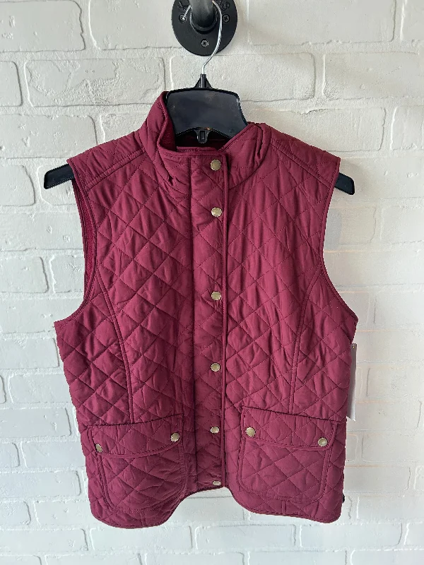 Vest Puffer & Quilted By Talbots In Red, Size: Mp