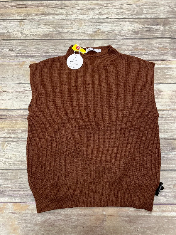 Vest Sweater By Cme In Brown, Size: L