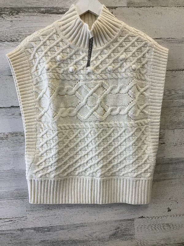 Vest Sweater By Inc In Cream, Size: Xl