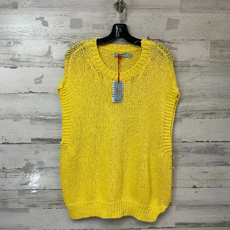 Vest Sweater By Mer Sea In Yellow, Size: M