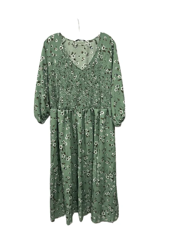 Dress Casual Maxi By Bloom Chic In Green, Size: 3x