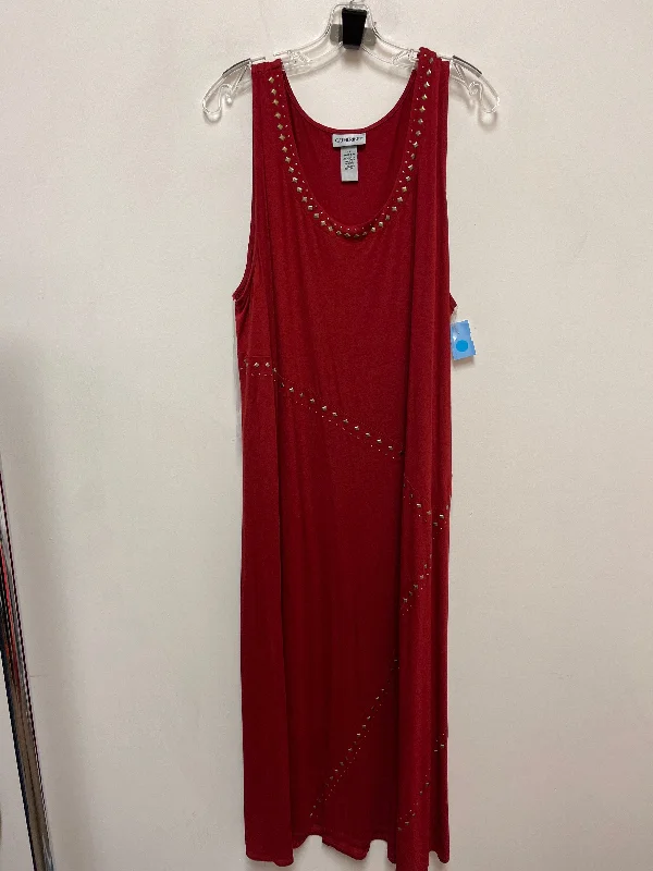 Dress Casual Maxi By Catherines In Red, Size: 3x