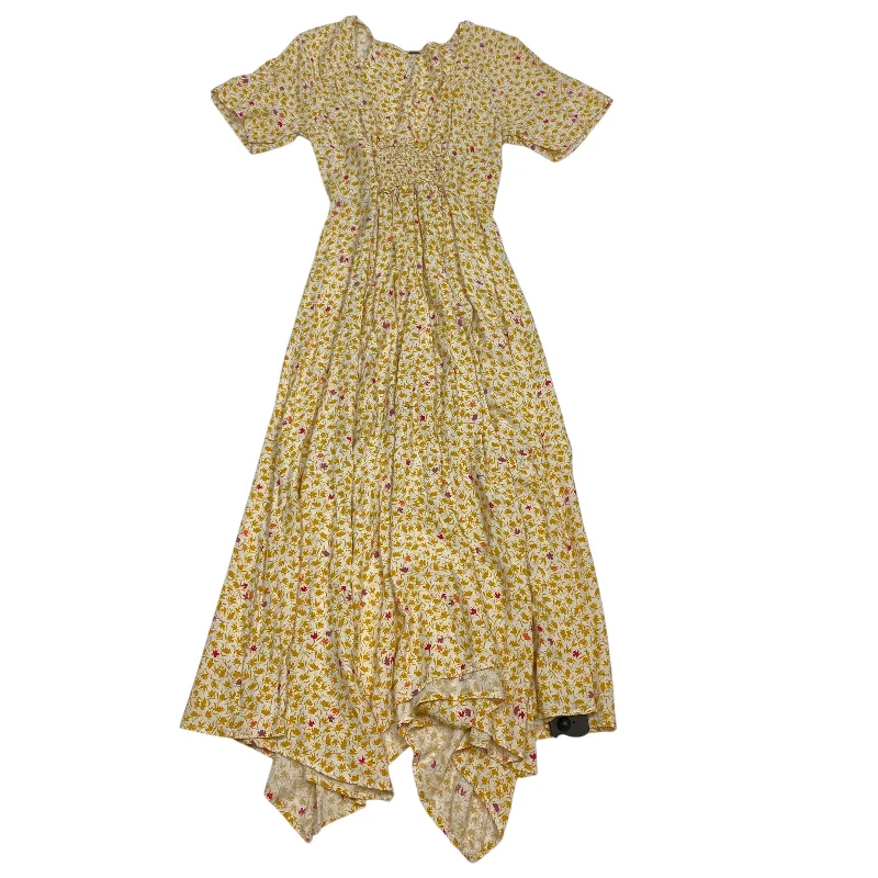 Dress Casual Maxi By Free People In Yellow, Size: Xs