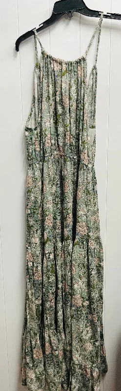 Dress Casual Maxi By Joie In Green & Pink, Size: Xl