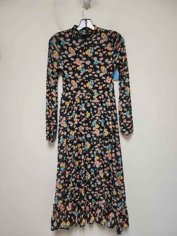 Dress Casual Maxi By Nasty Gal In Floral Print, Size: Xs