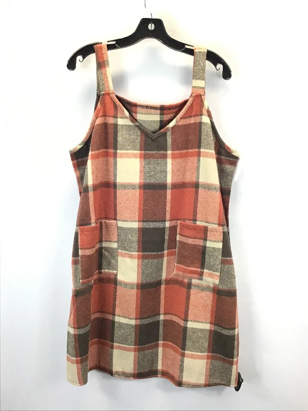 Dress Casual Midi By Clothes Mentor In Plaid Pattern, Size: Xl