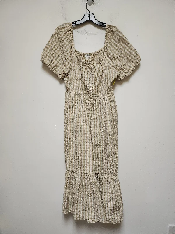 Dress Casual Midi By J. Crew In Plaid Pattern, Size: 2x