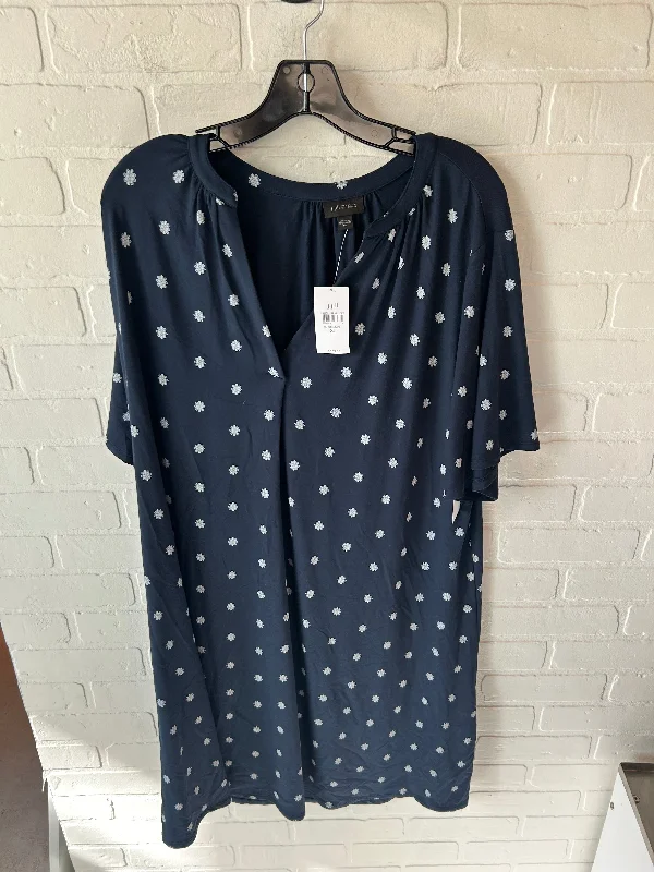 Dress Casual Midi By J. Jill In Blue & White, Size: Xl