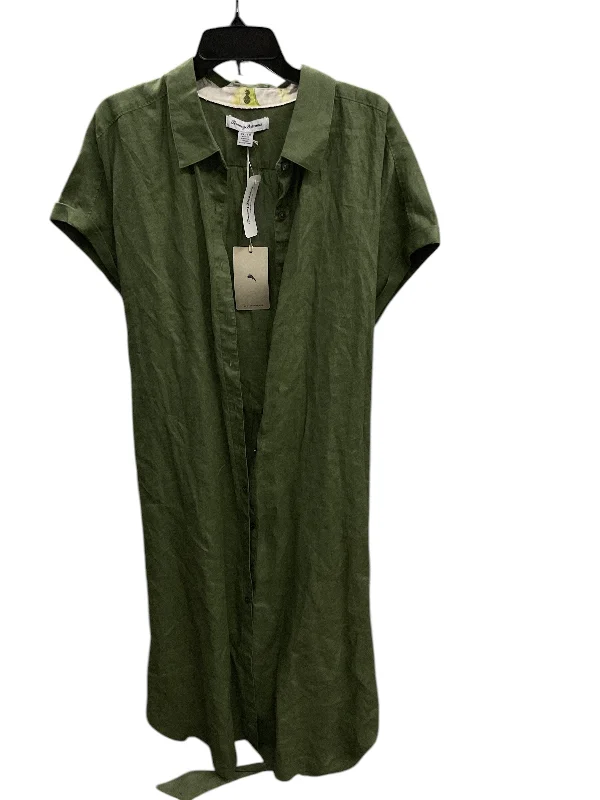 Dress Casual Midi By Tommy Bahama In Green, Size: 1x