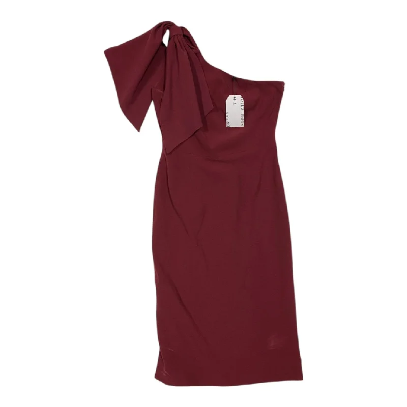 Dress Party Midi By Dress The Population In Maroon, Size: L